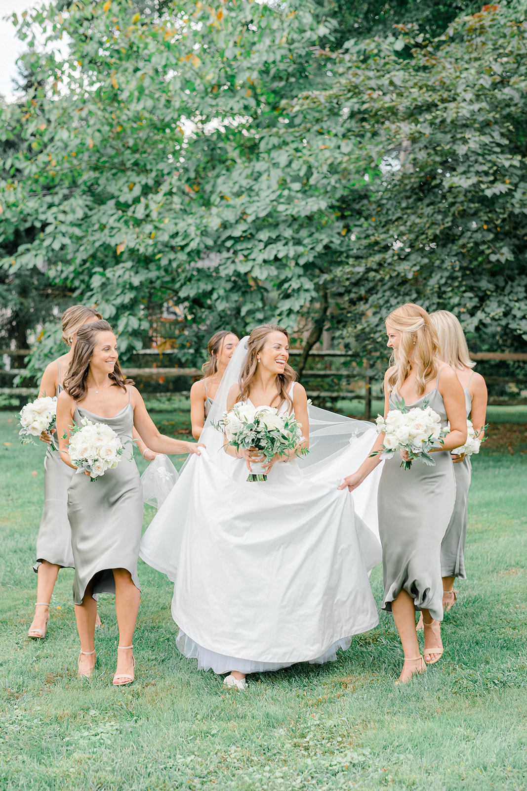 Moss colored bridesmaid clearance dresses