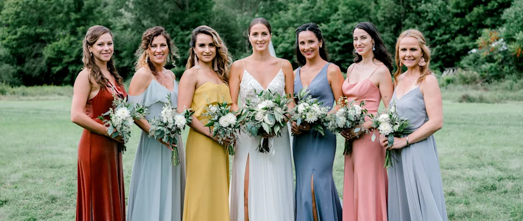 Colorful Mix And Match Bridesmaid Dresses In Woodstock