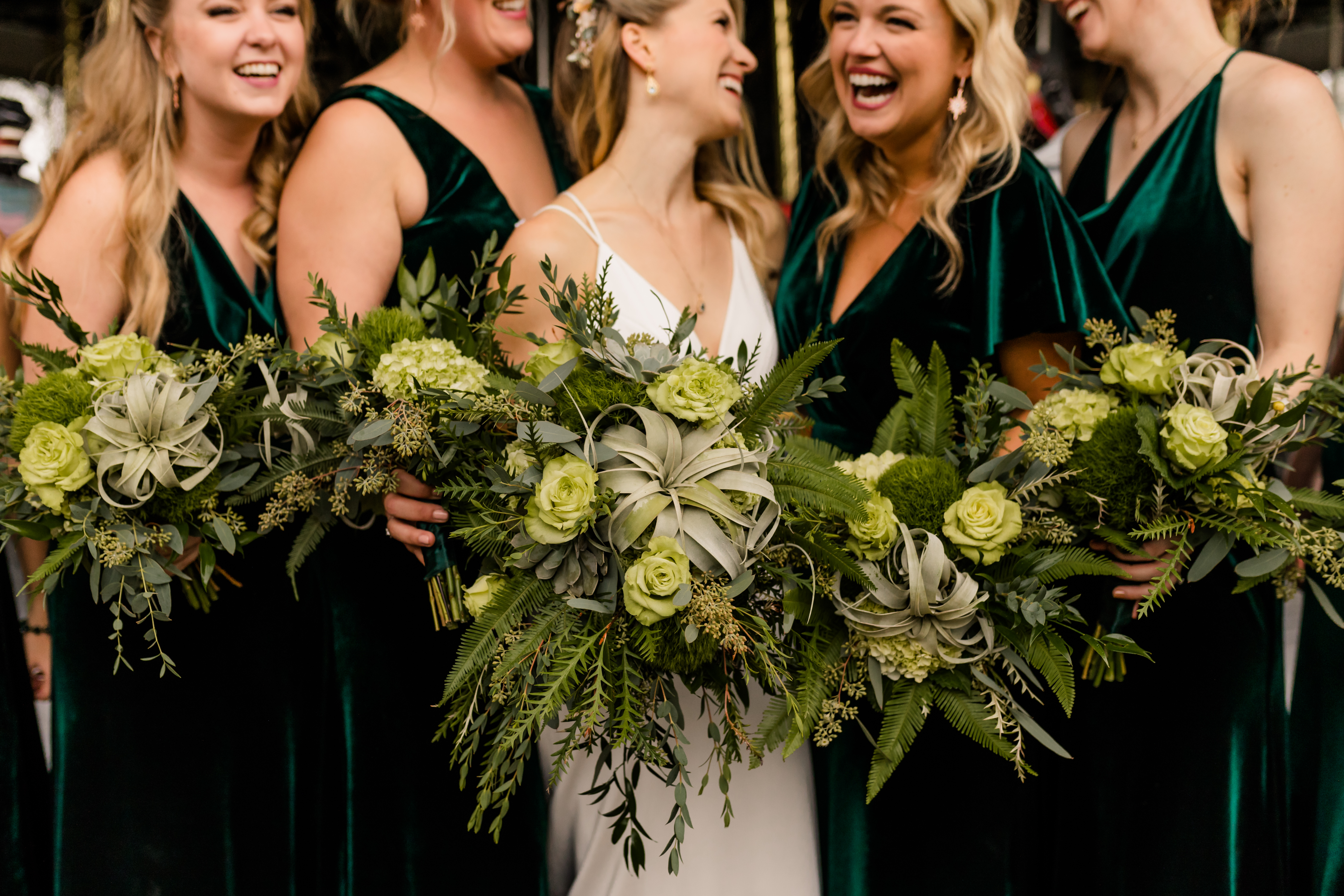 emerald velvet bridesmaid dress