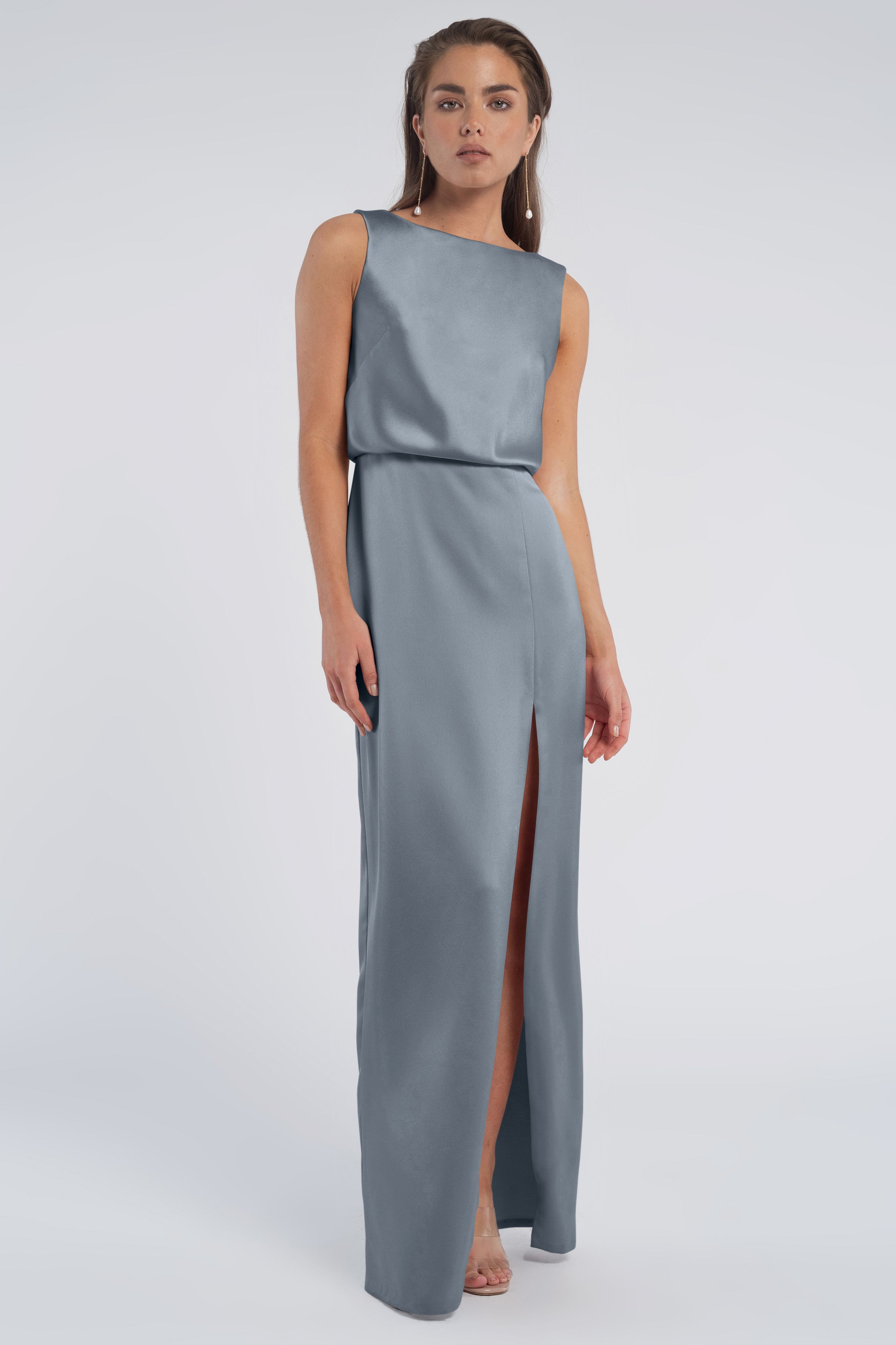 silver sage crisp bridesmaid dresses