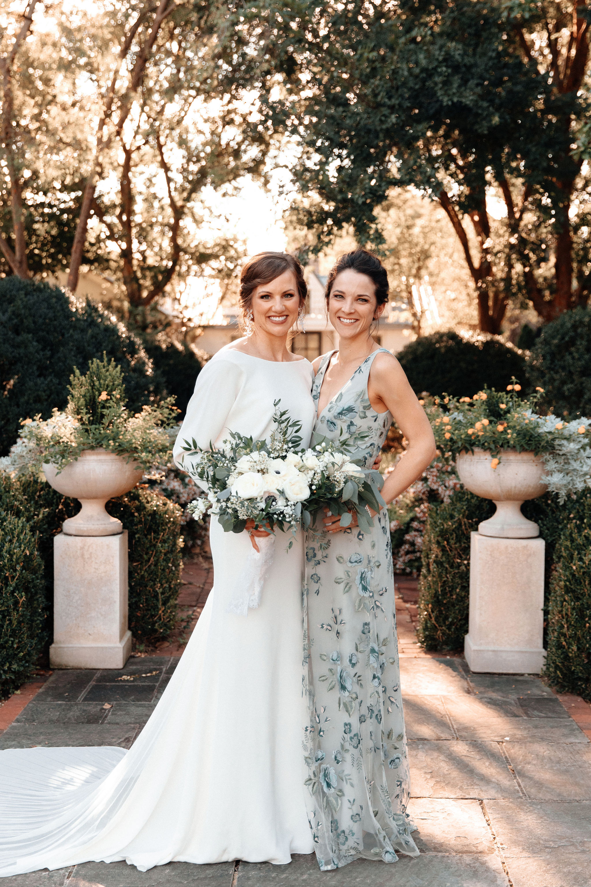 mix and match blue bridesmaid dresses