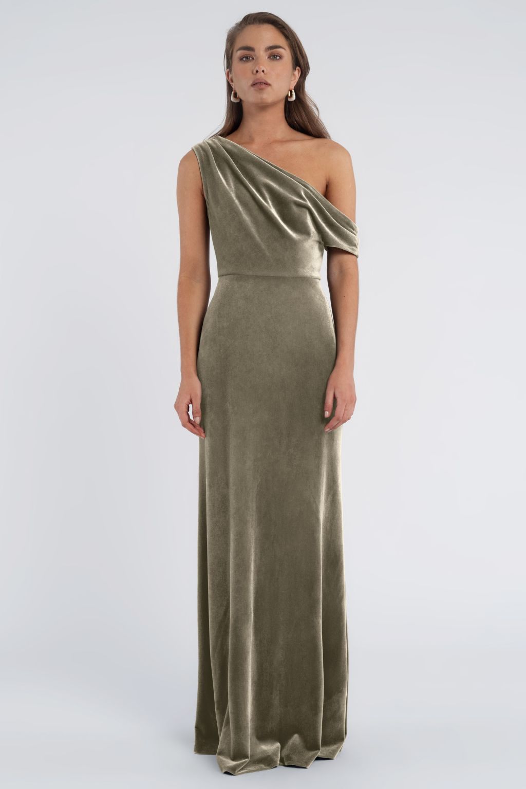 Outstanding Elegance Sage Green Satin Surplice Maxi Dress