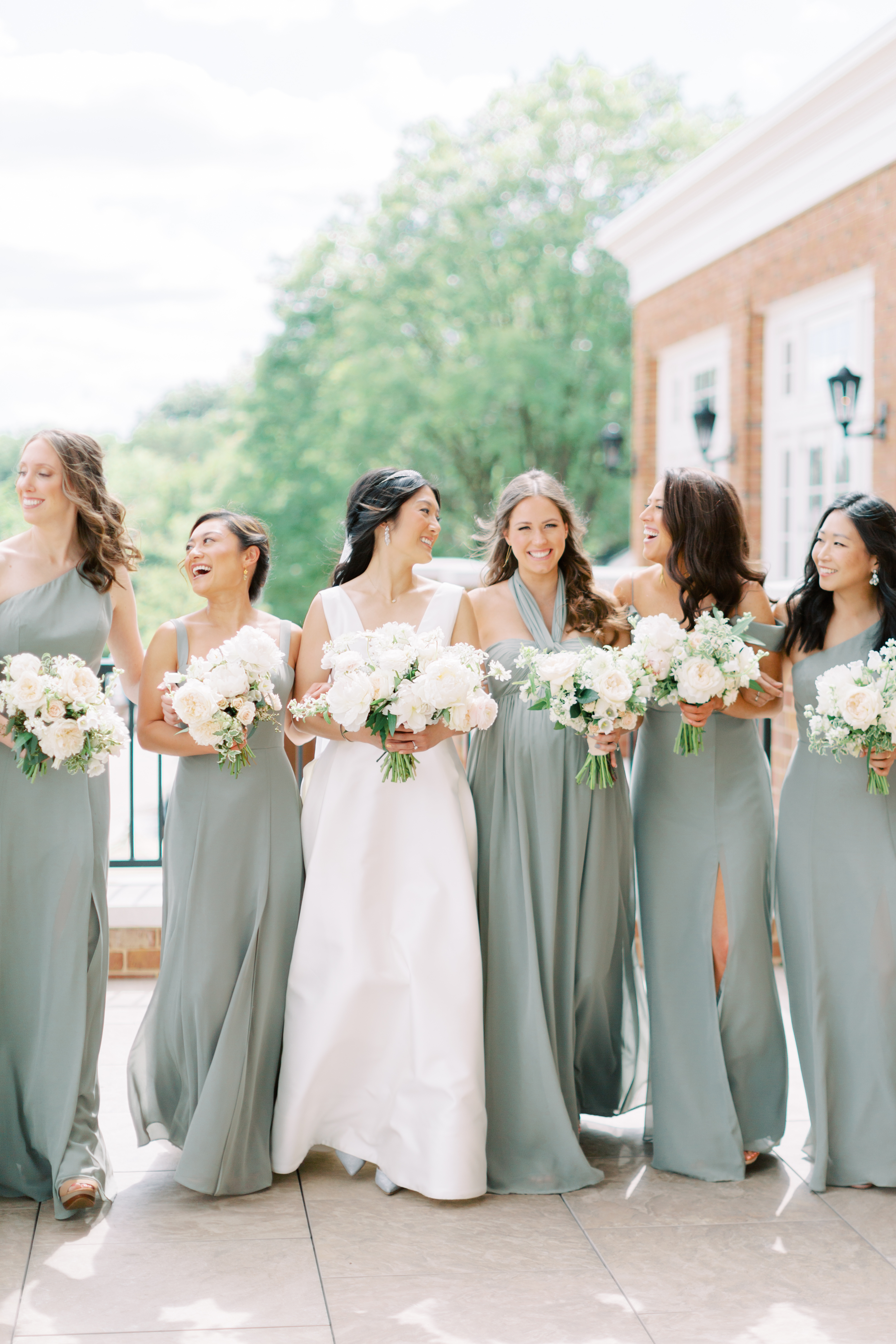 Jenny Yoo Real Wedding Moss Green Bridesmaid Dress