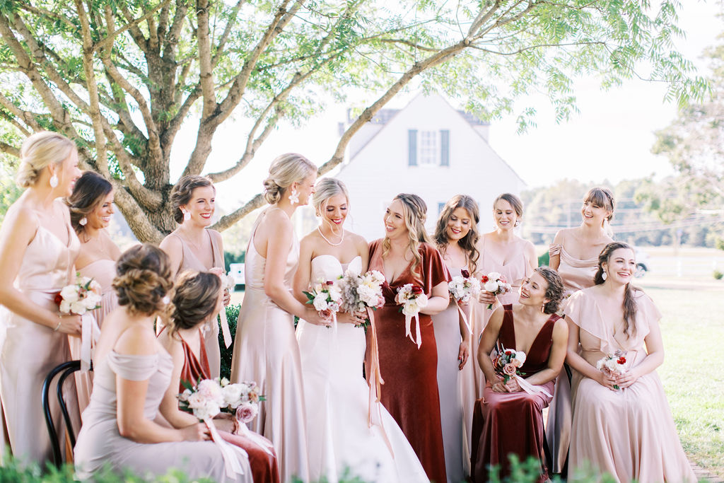 rose bridesmaids