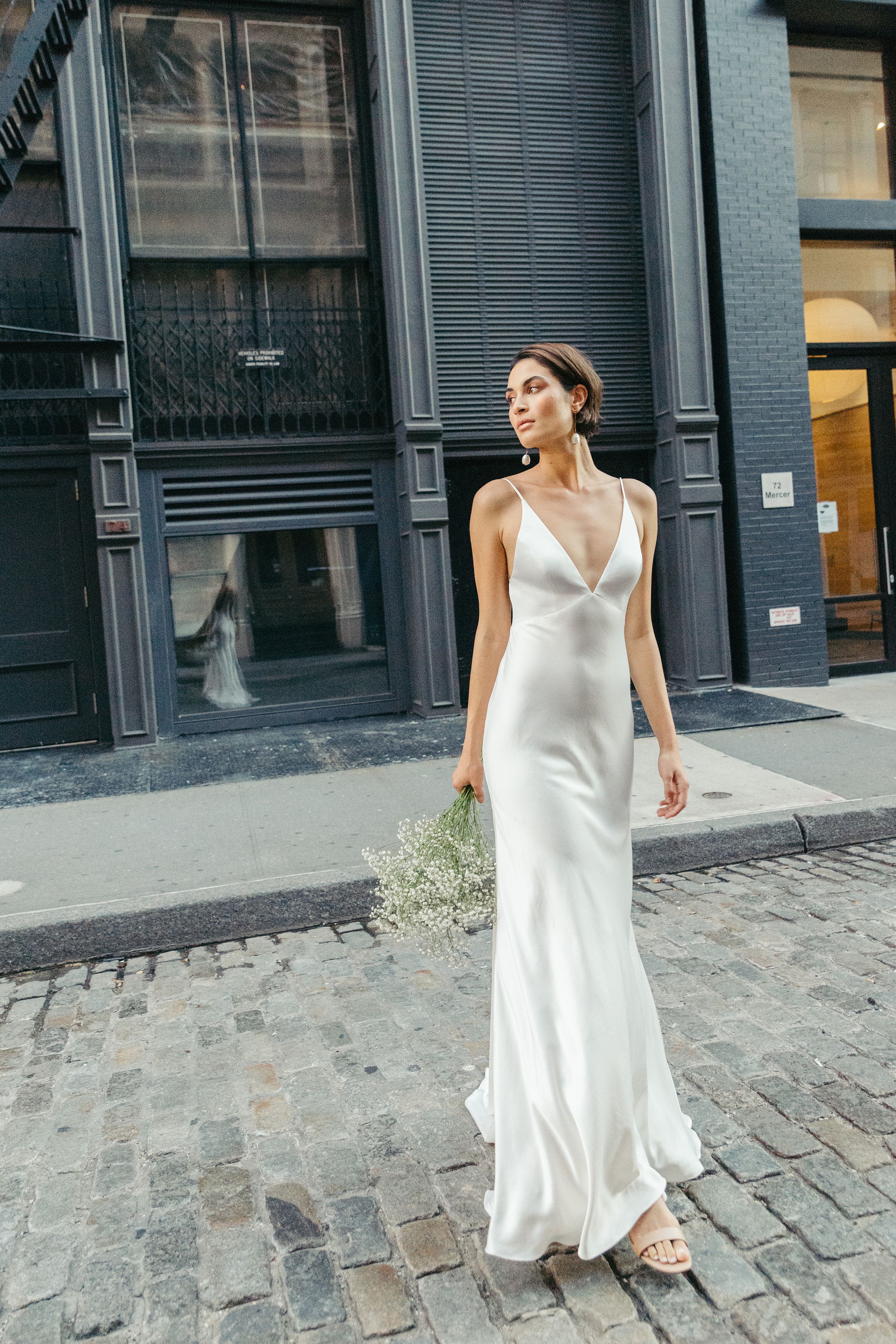 Long white 2025 reception dress