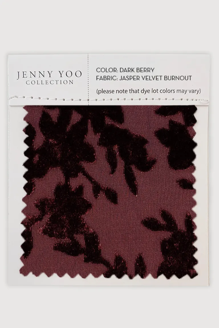 Jasper Burnout Velvet Swatch Card by Jenny Yoo