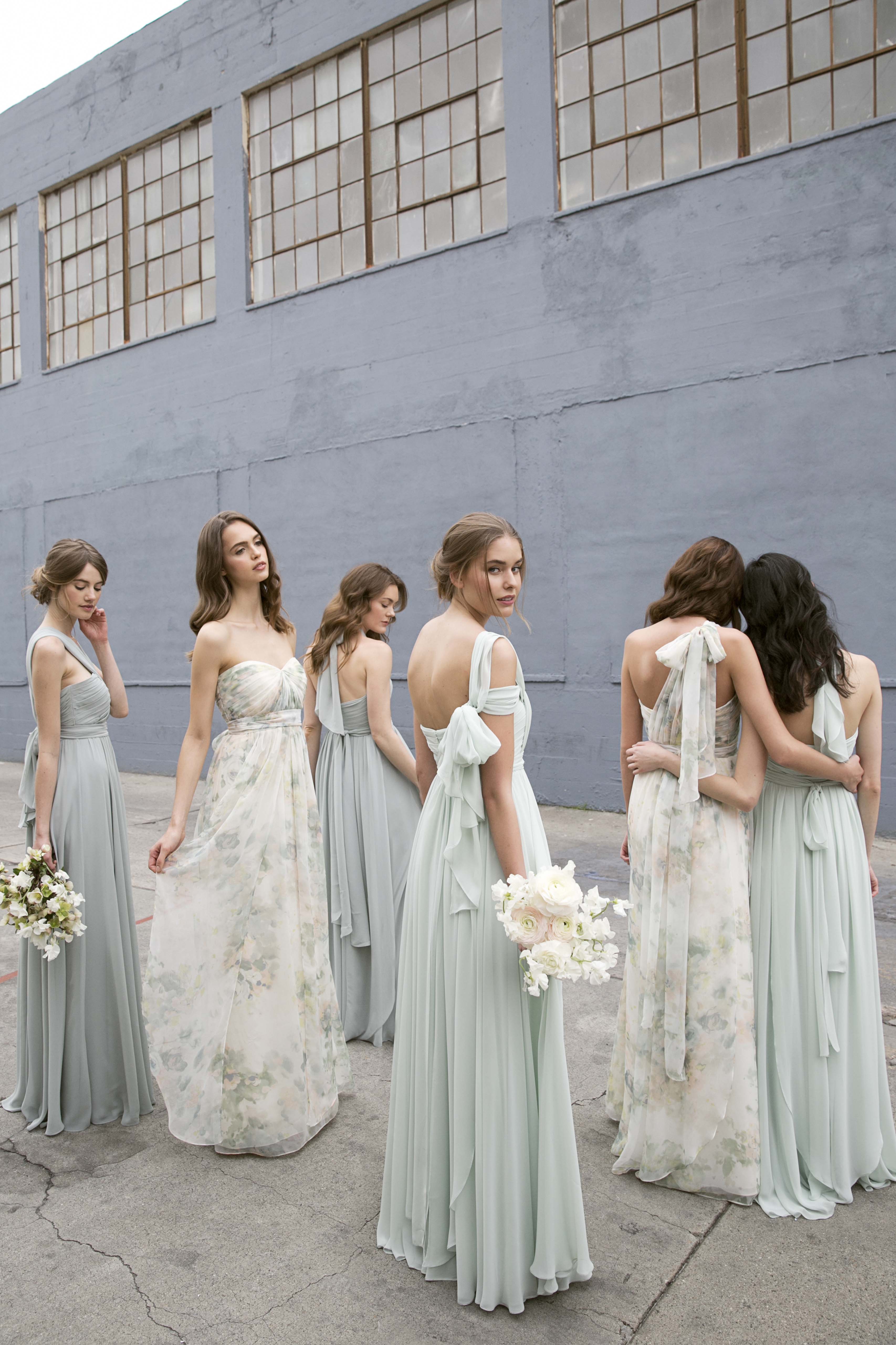 floral print bridesmaid dresses