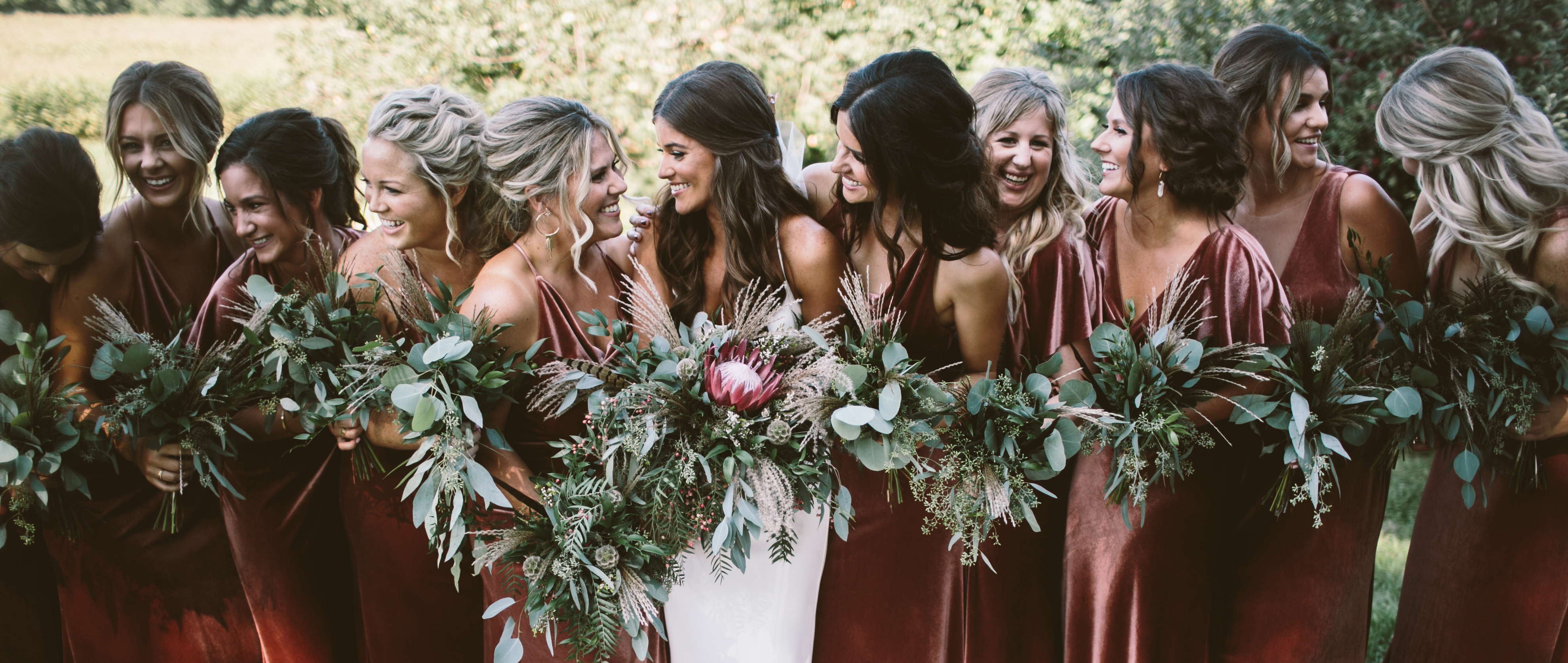 rose bridesmaids