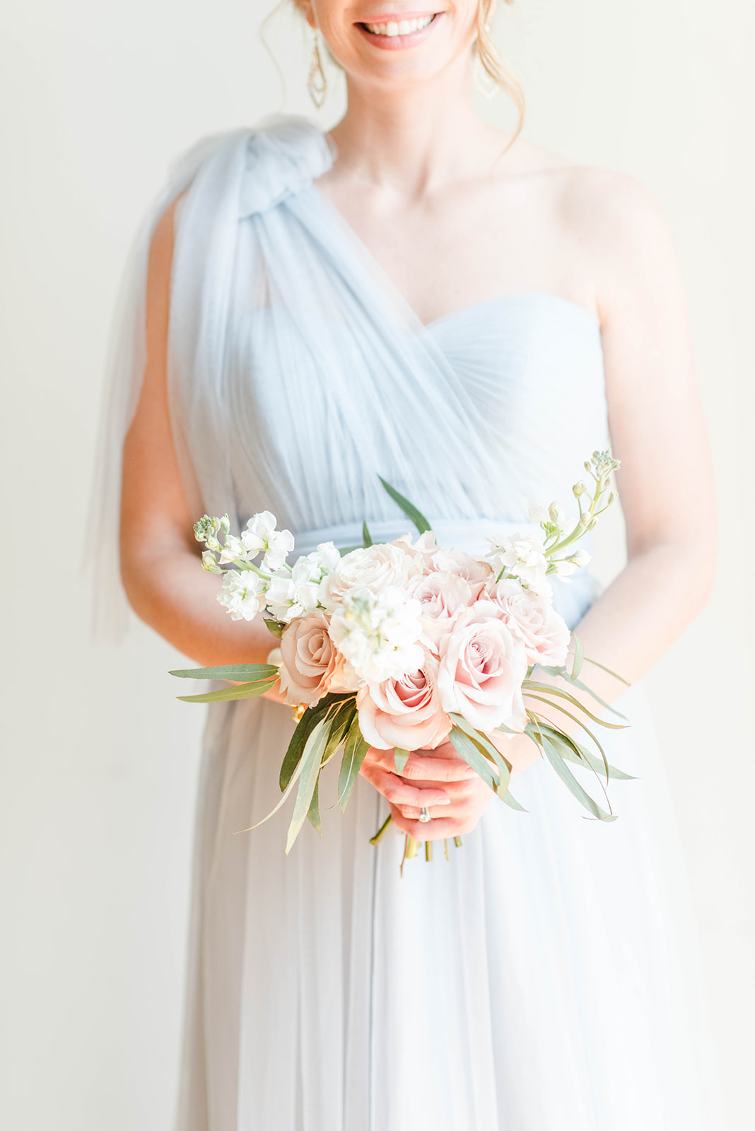 whisper blue bridesmaid dresses
