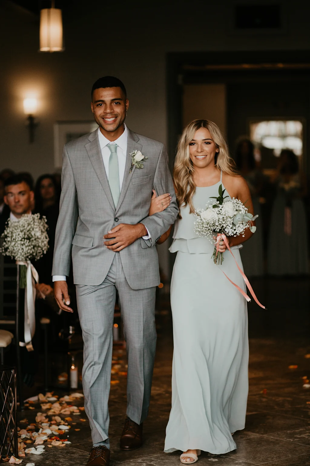 Bridesmaids In Morning Mist Real Wedding With Jenny Yoo