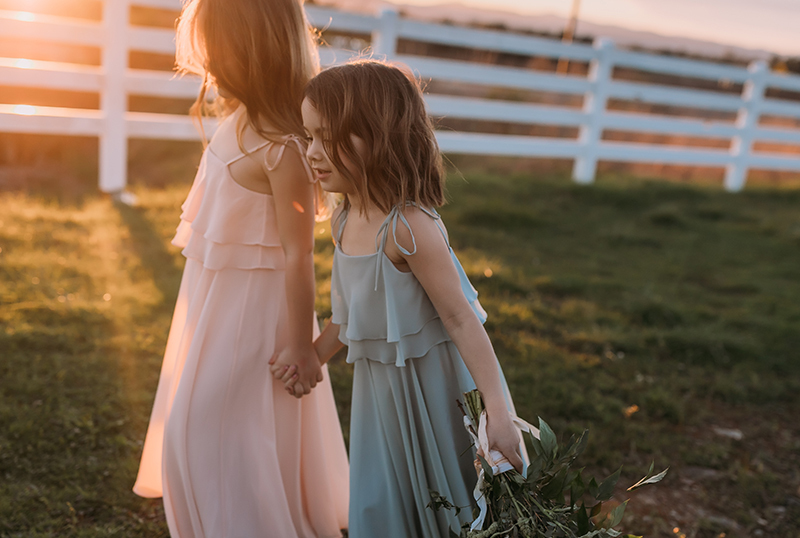 For Your Wedding Robes Bridesmaid and Flower Girl Dresses with Color Swatches