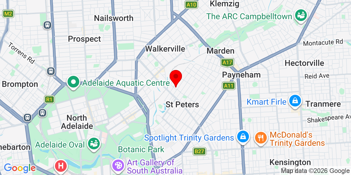Map location for Adelaide Hybrid Pools