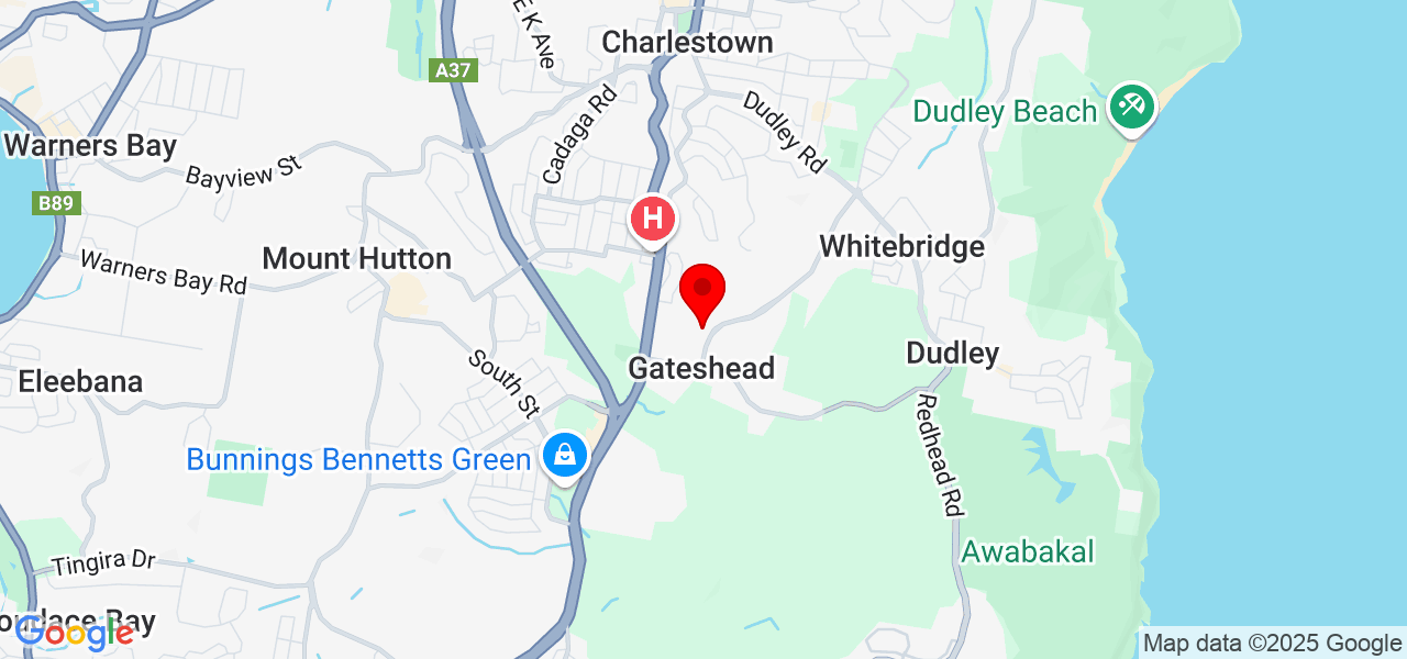 Map location for Newcastle Pool Constructions