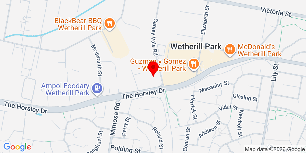 Map location for Pool & Spa Warehouse Wetherill Park