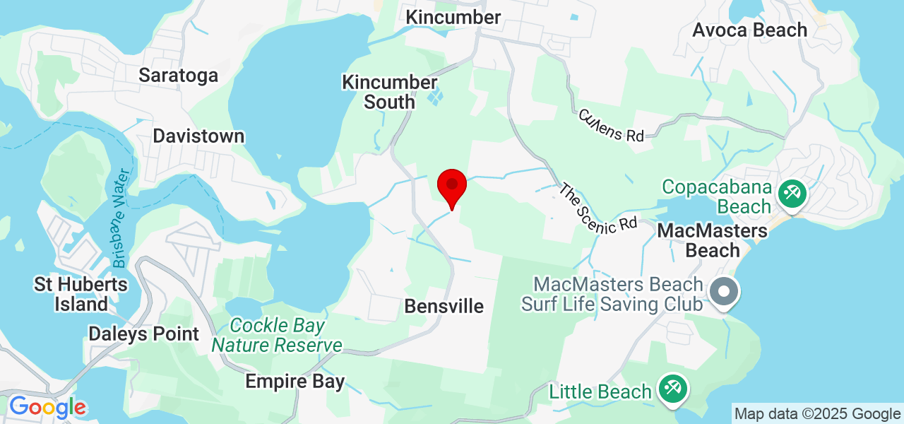 Map location for Boss Pools Central Coast