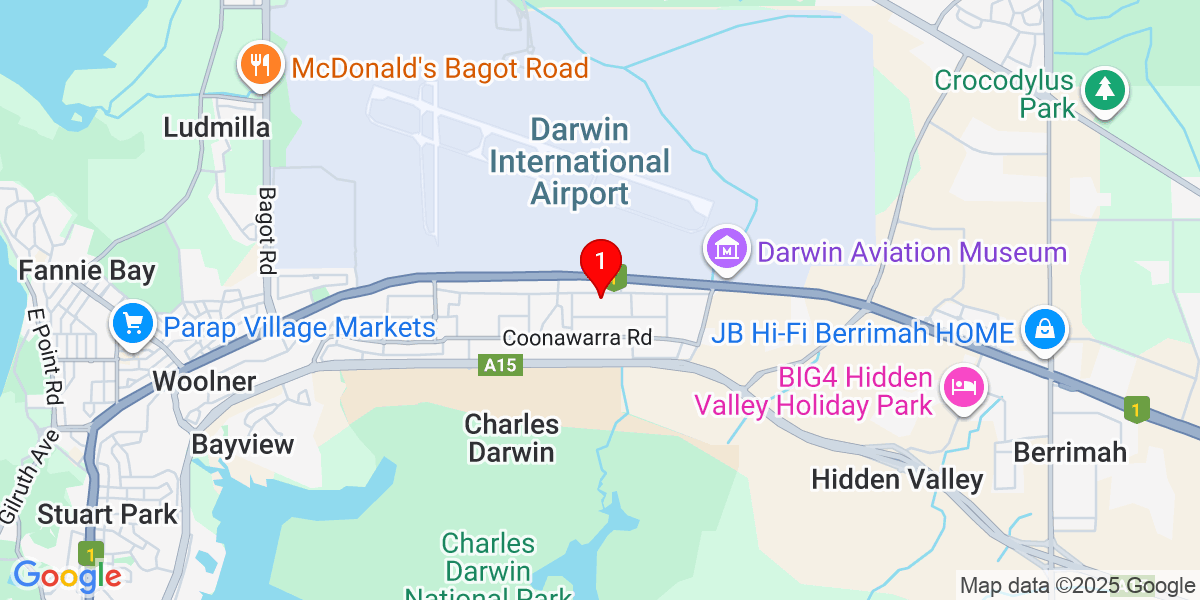 Map location for Darwin Fiberglass Pools and Spas
