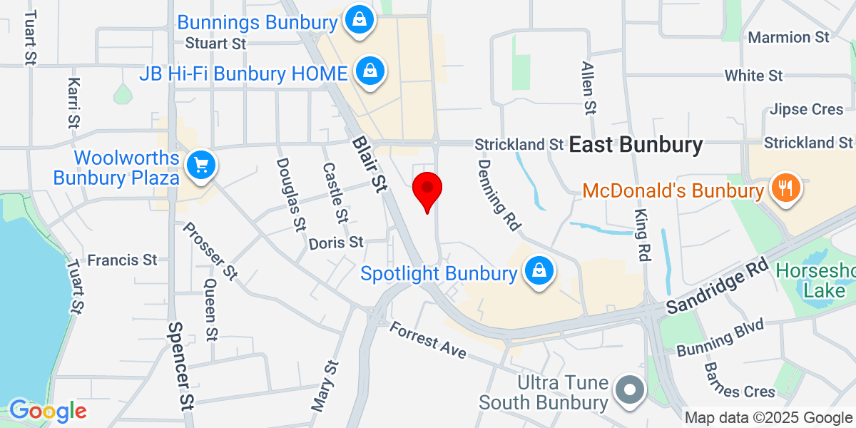 Map location for Pool and Spa Mart Bunbury