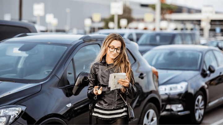 Kobieta czyta umowę wynajmu długoterminowego