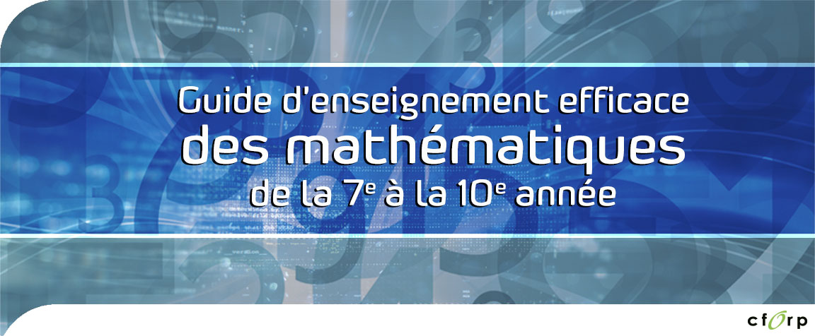 Guide D 'enseignement Efficace Des Mathématiques, De La