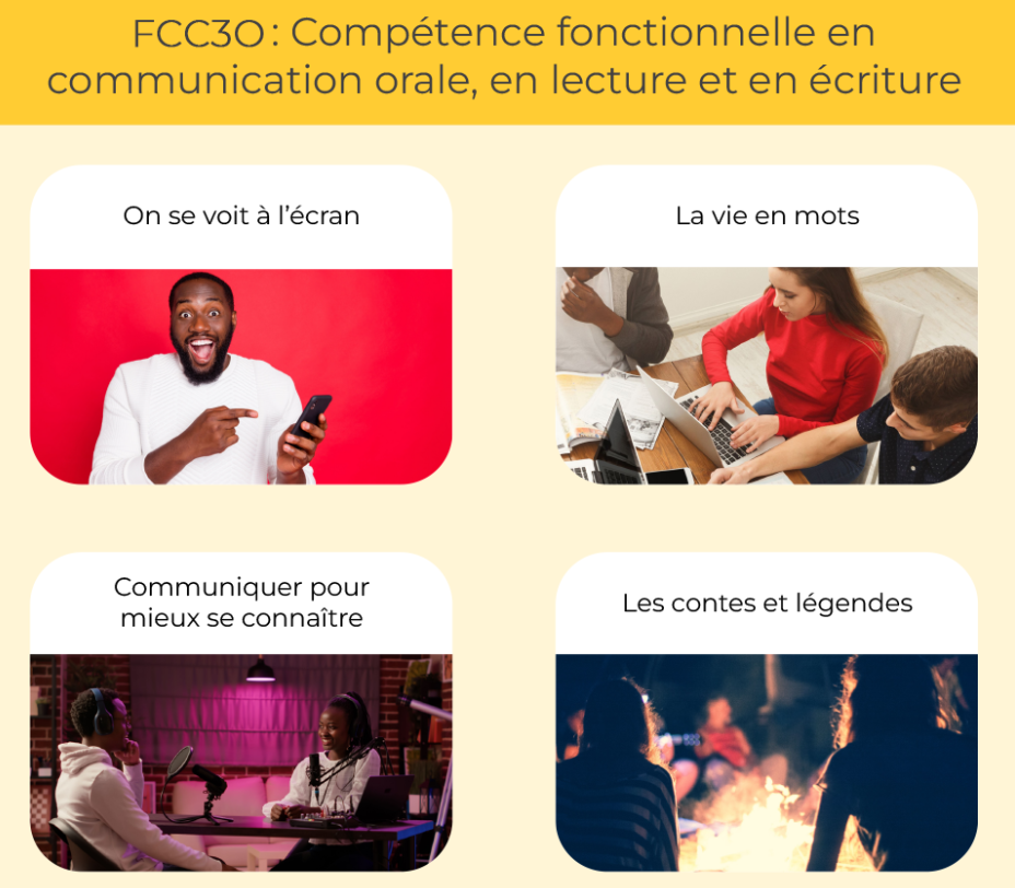 FCC3O - Compétence fonctionnelle en communication orale, en lecture et en écriture