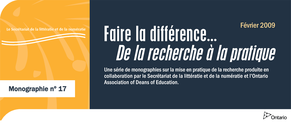 Faire la différence : Incidence de la science de la complexité sur l’enseignement et l’apprentissage des mathématiques, n<sup>o</sup> 17