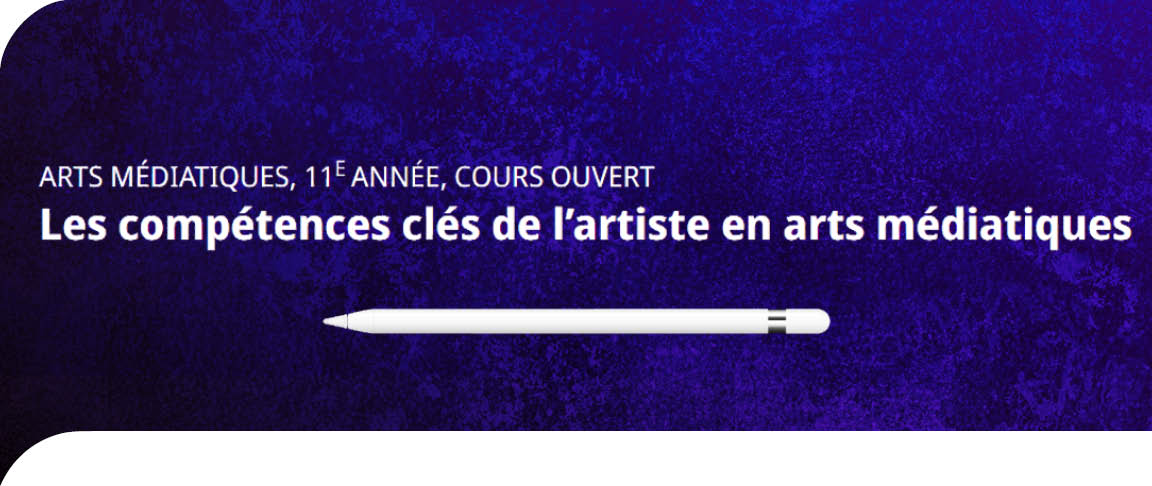 ASM3O - Arts médiatiques, 11ᵉ année (Cours en ligne)