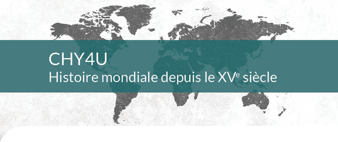 CHY4U - Histoire du monde depuis le XV<sup>e</sup> siècle