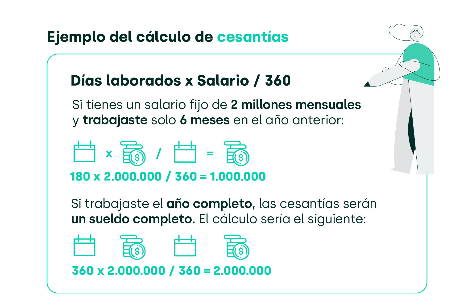 Ejemplo cómo calcular las cesantías - La Haus