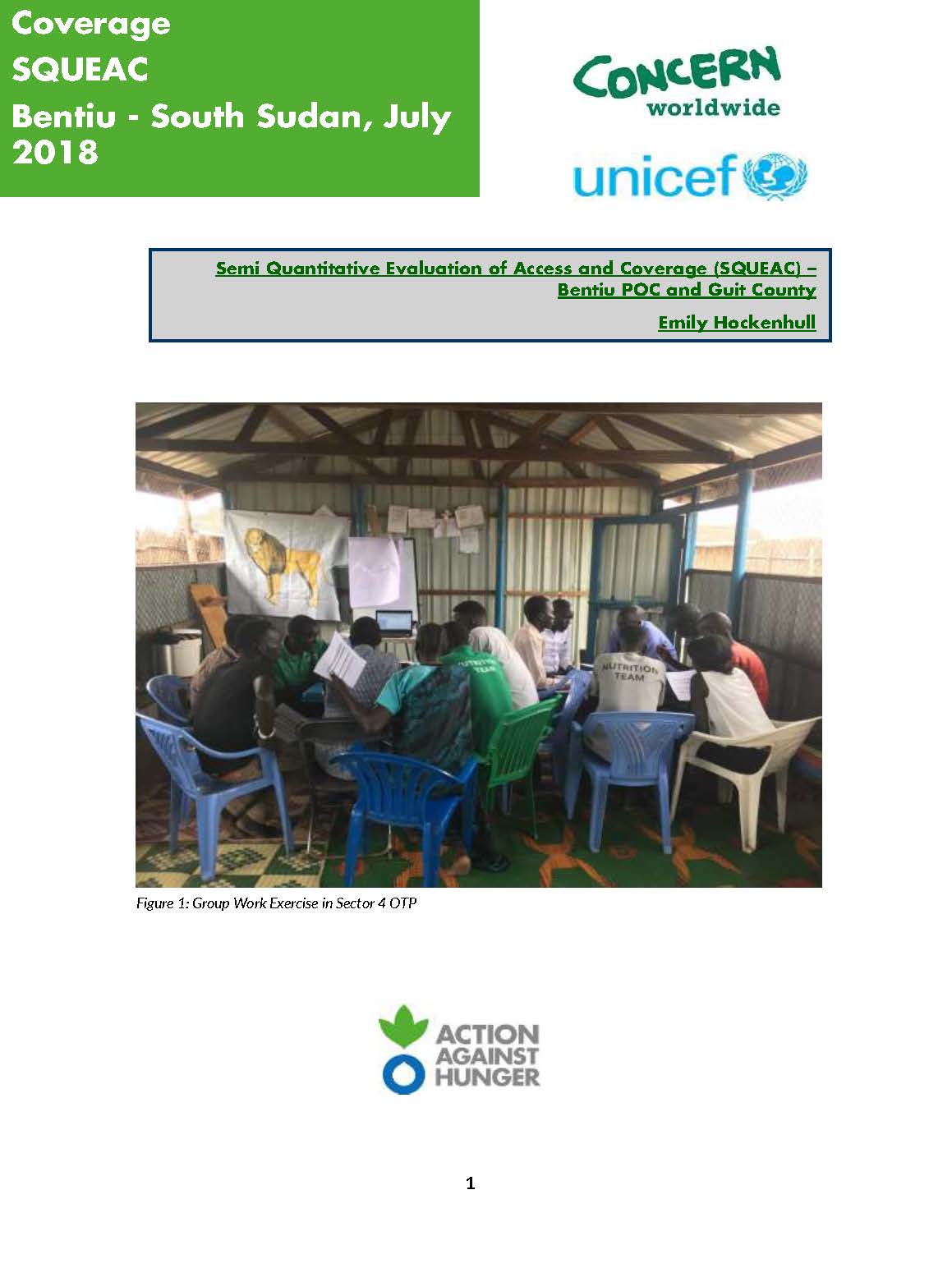 SQUEAC Report 2018 Bentiu POC & Guit County