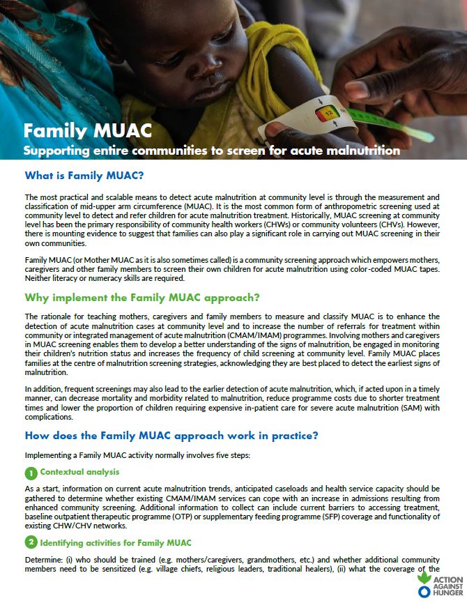 Family MUAC: Supporting entire communities to screen for acute malnutrition