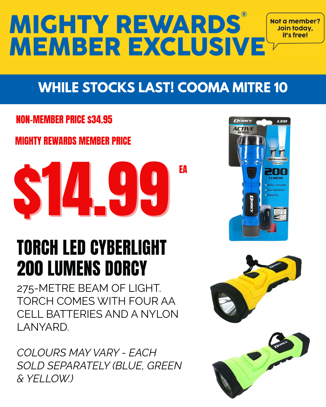 Cooma Mitre 10 Mighty Rewards Exclusive (Torches) 