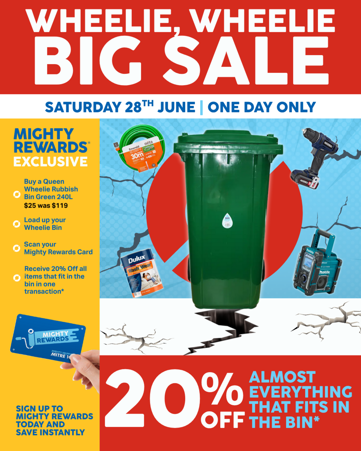 WHEELIE, WHEELIE BIG SALE 