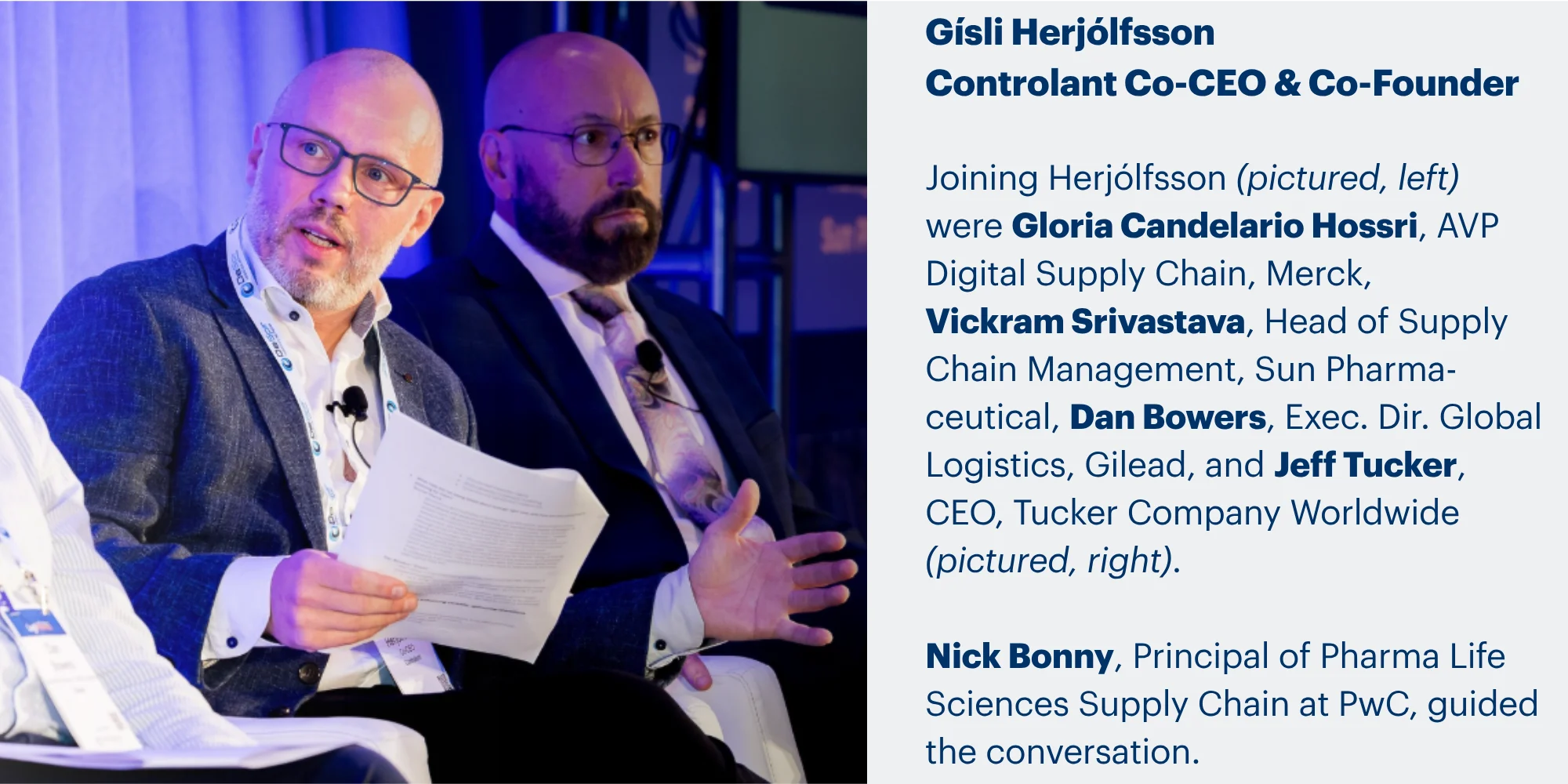 2509 Gisli Herjolfsson speaking on the panel at LogiPharma US