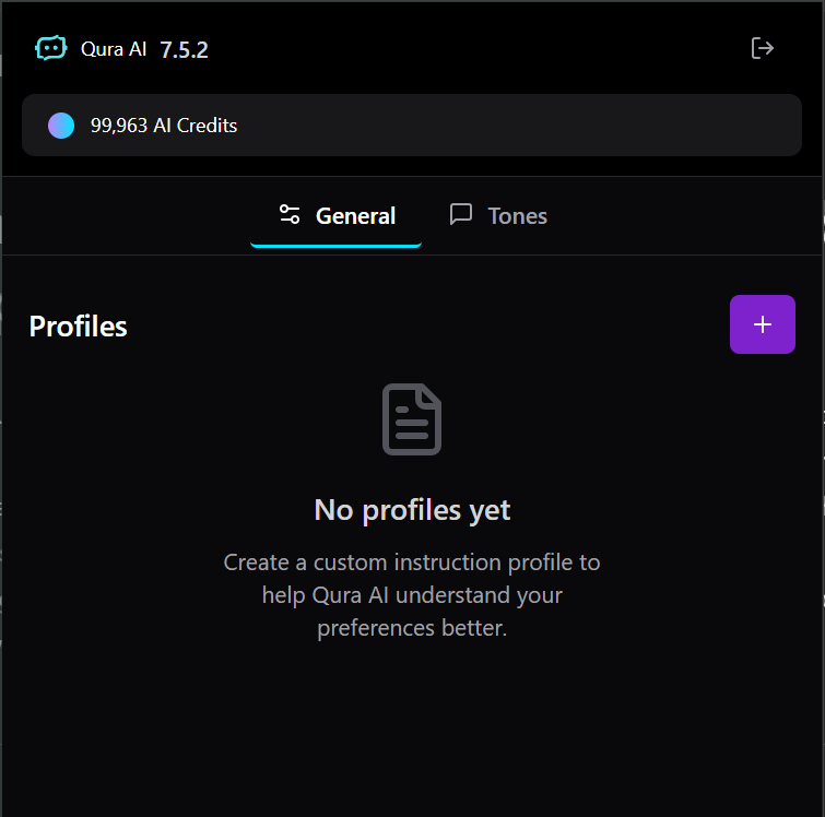 No profiles yet screen