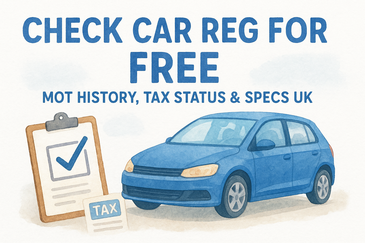 Check Car Reg For Free: MOT History, Tax Status & Specs UK