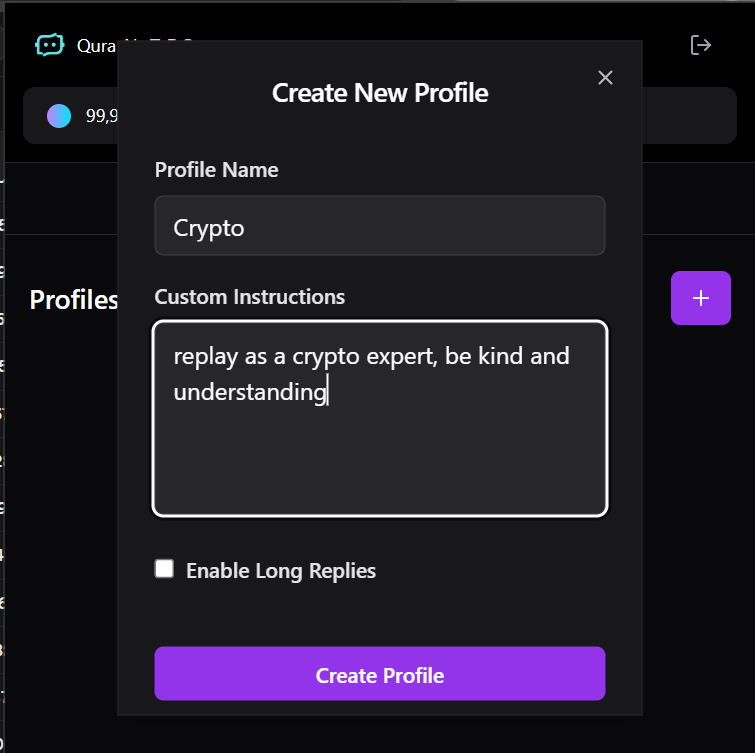 Example profile for Crypto