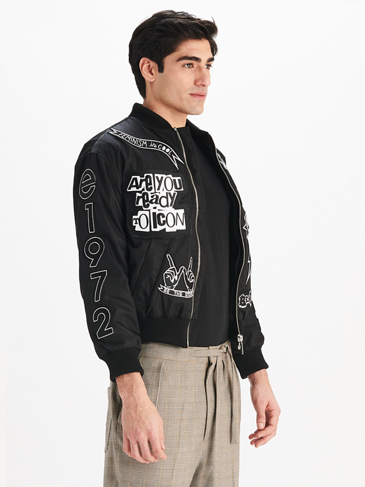 e1972 Men's Logo Bomber, Side View