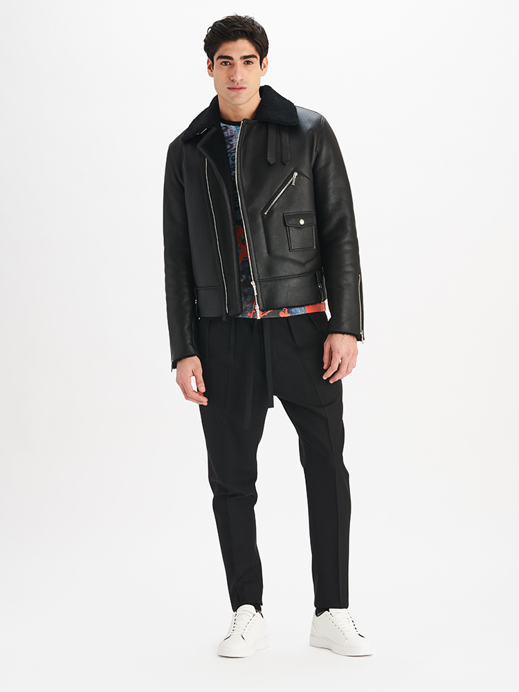 e1972 Men's Merino Shearling Bomber and Joggers, Full Look 