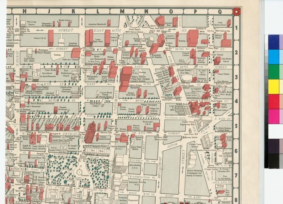 A map of Greenwich Village issued in 1960. 