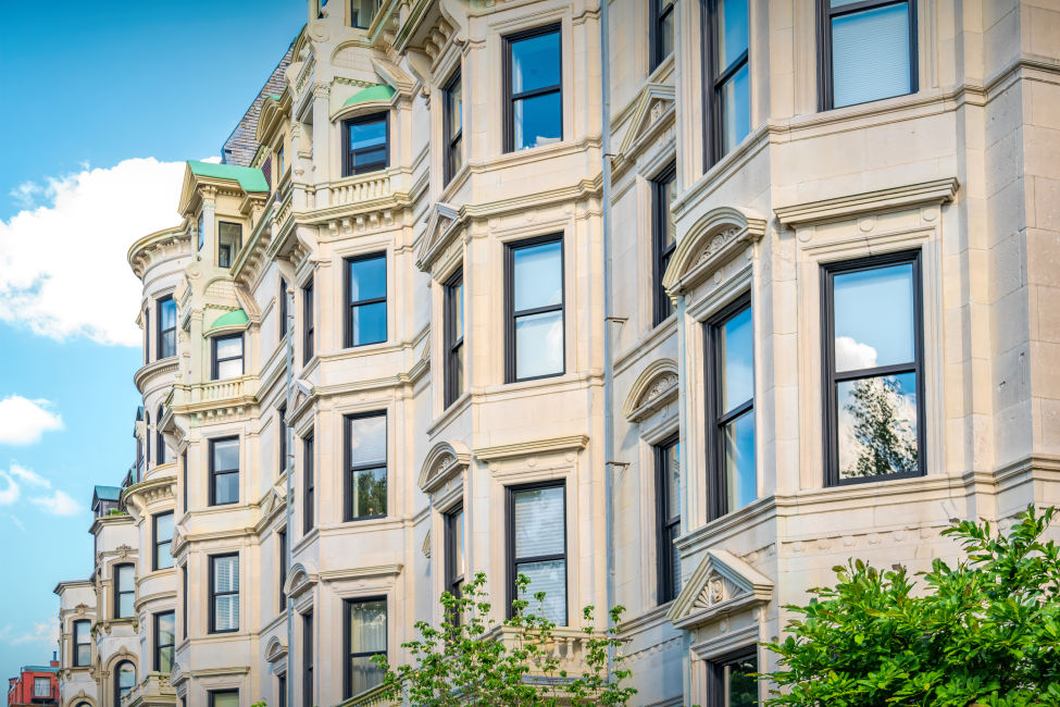 Boston's Back Bay, where the median rent for a one-bedroom apartment is $3,250 a month.