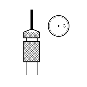 直喷式延长管C - 0.55毫米，25毫米短款
