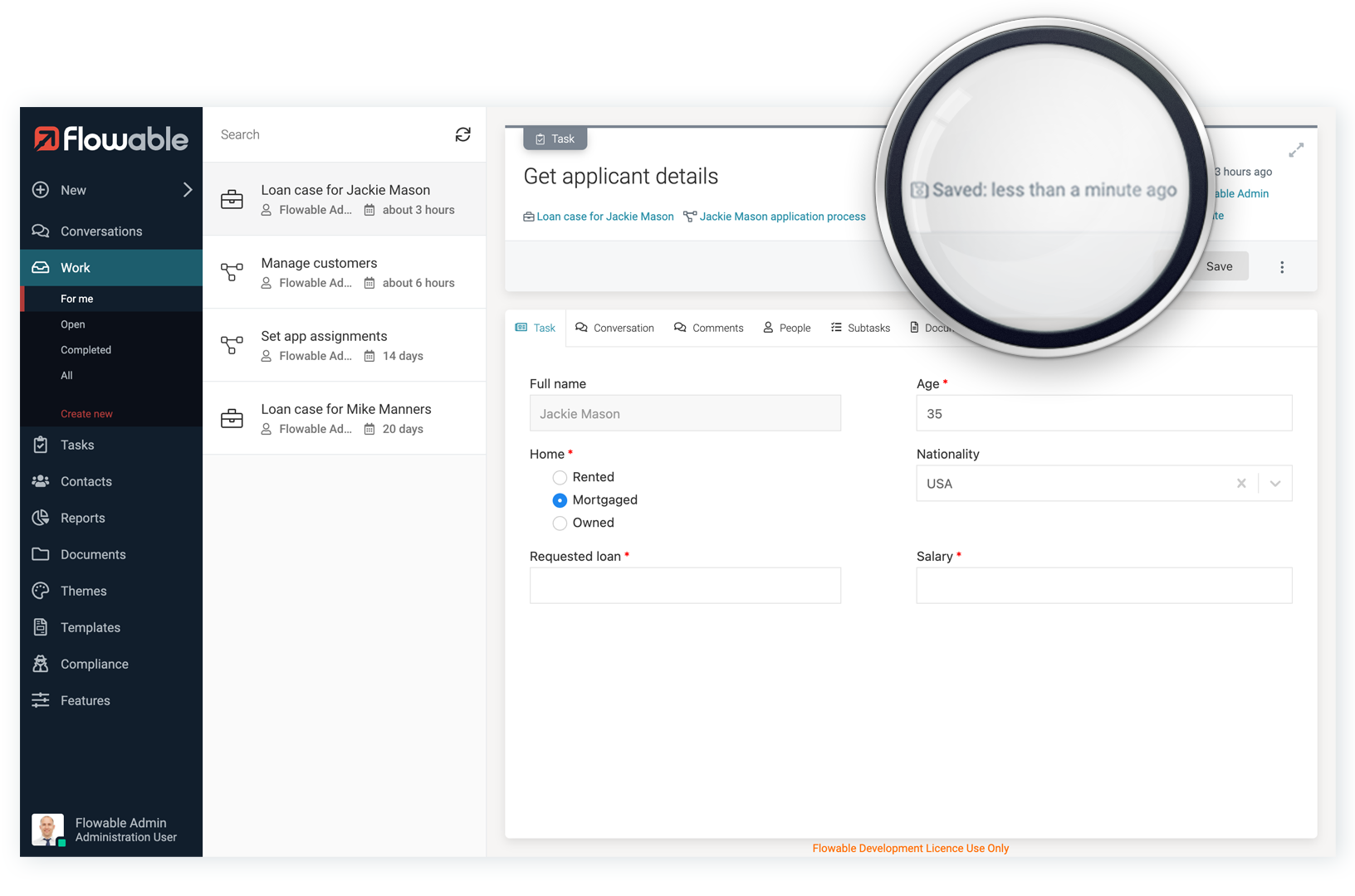 Forms autosaving