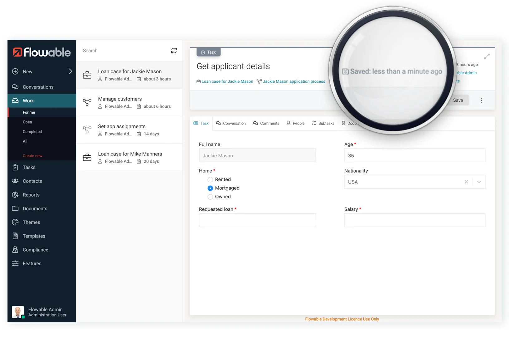 Forms autosaving
