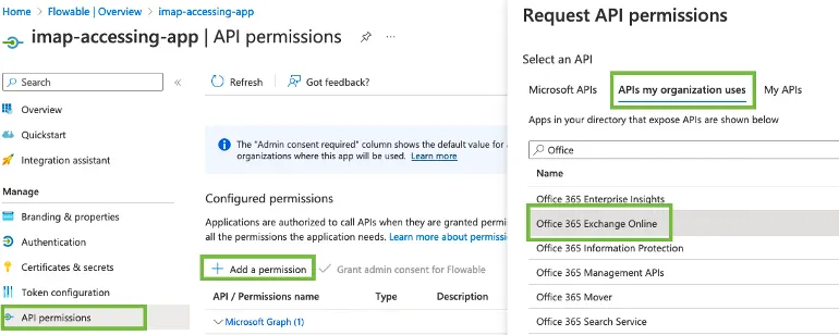 How to find the Microsoft Office 365 Exchange permissions