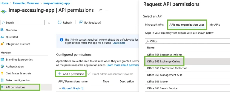 How to find the Microsoft Office 365 Exchange permissions