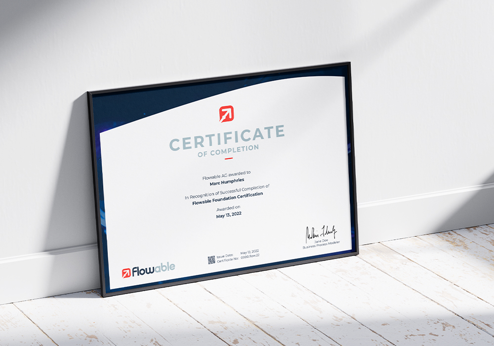 training foundation certificate mockup