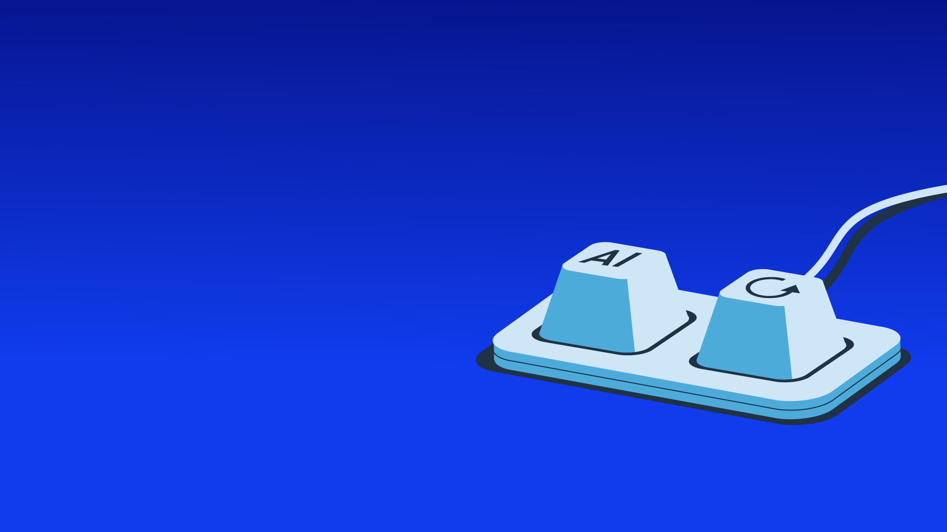 Agentic AI agents connected to a keyboard with two buttons: "AI" and "enter"