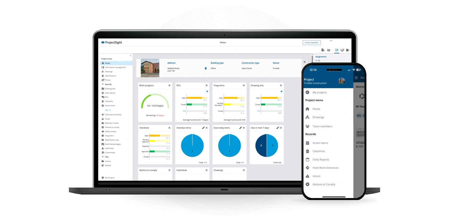 MX: Product - ProjectSight - Overview - Project Management Software for Construction - Inline Media - Total project and site management - Image