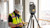 worker using the trimble x9 on construction site
