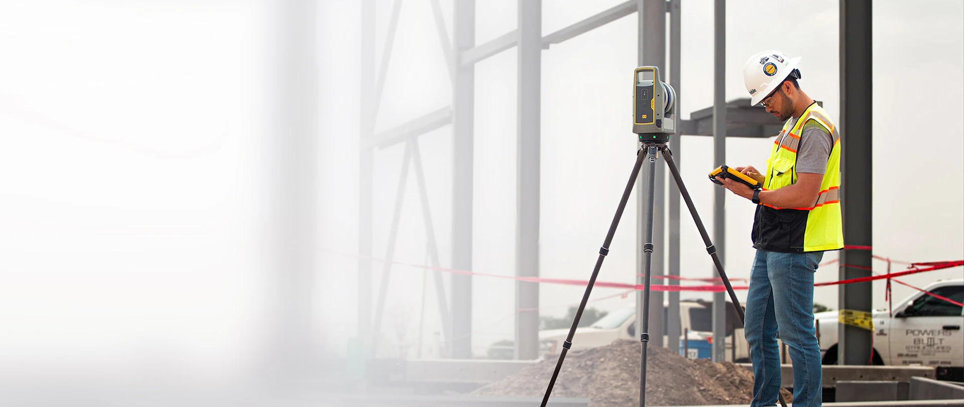 Worker using reality capture in the field